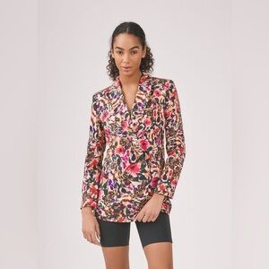 NWT Something Navy Danielle Floral Blazer - S
